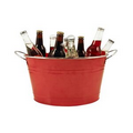 Country Home Big Red Galvanized Tub